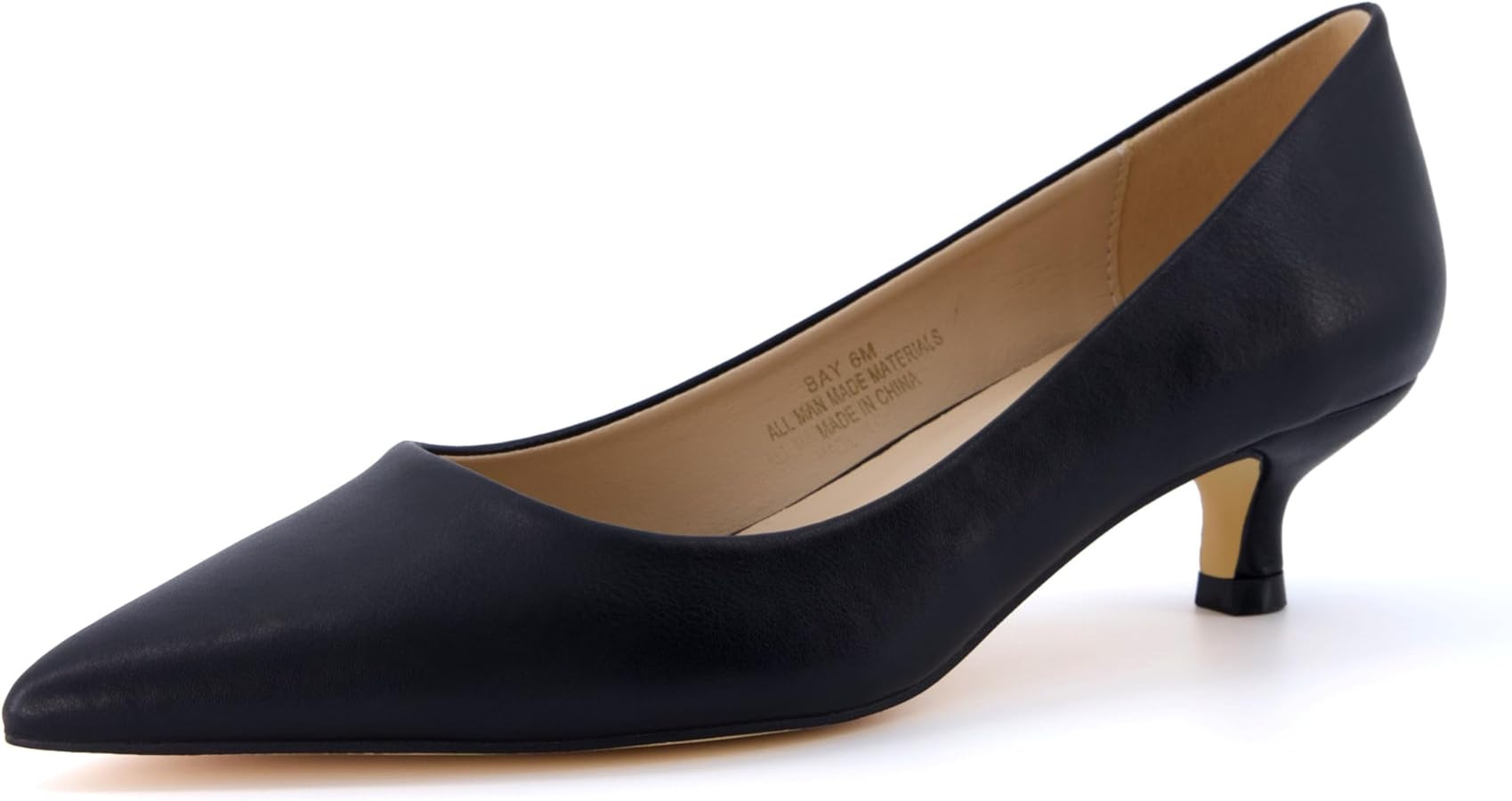 CUSHIONAIRE Women's Bay Kitten heel dress shoe +Memory Foam, Wide Widths Available | Amazon (US)