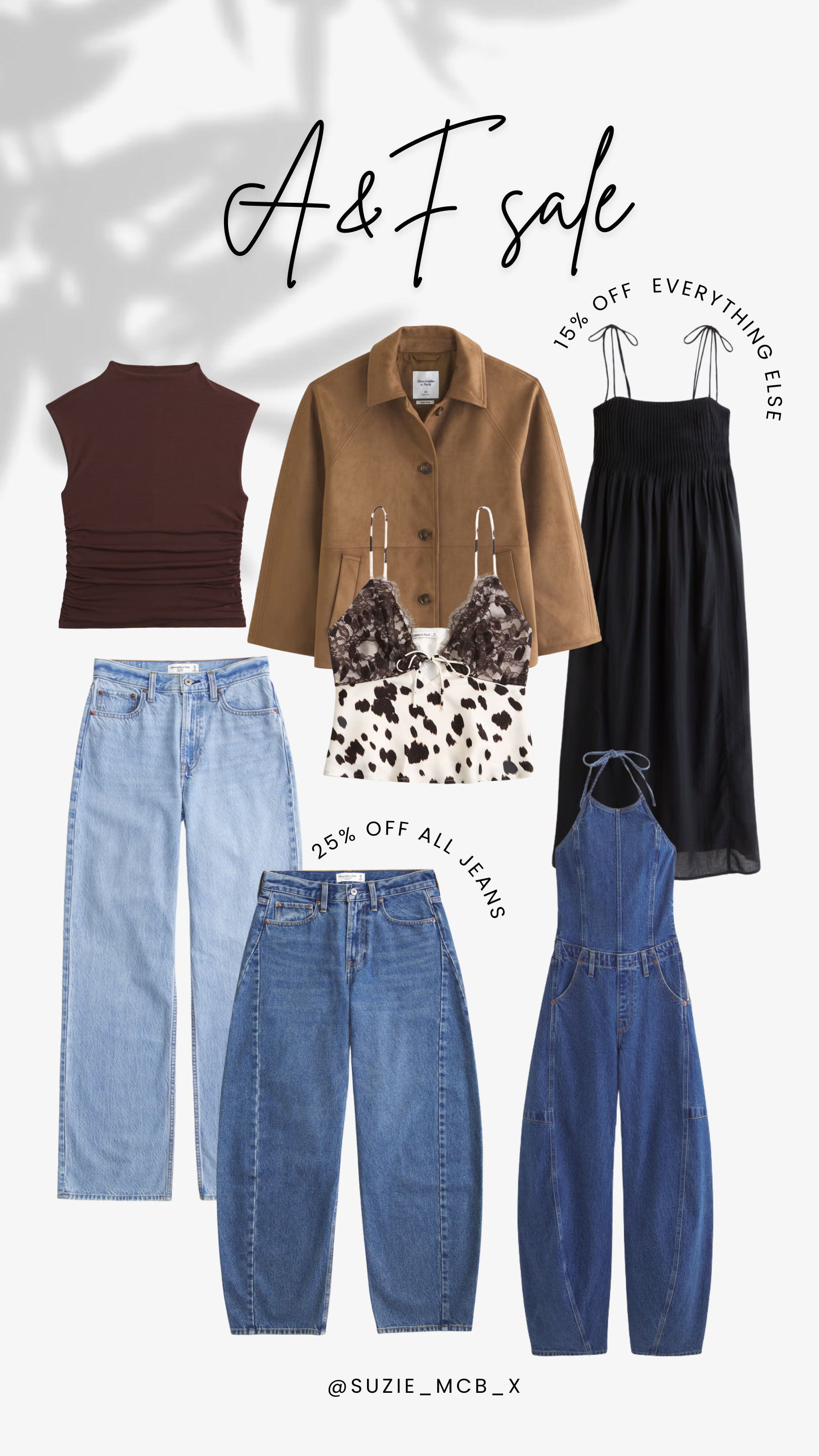 A&F are launching their annual denim sale starting Friday 22nd, with 25% off ALL jeans!

Plus 15% off almost everything else and an additional 15% off with the code AFxLTK!

Autumn, denim, sale, jumpsuit, maxi dress, jacket, transitional outfit, outfit ideas 

 #LTKuk #LTKautumn #LTKsale