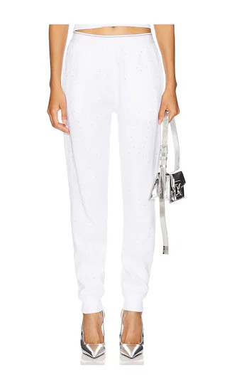 Alexander Wang Hotfix Waffle Jogger Pant in White. - size S | Revolve Clothing (Global)