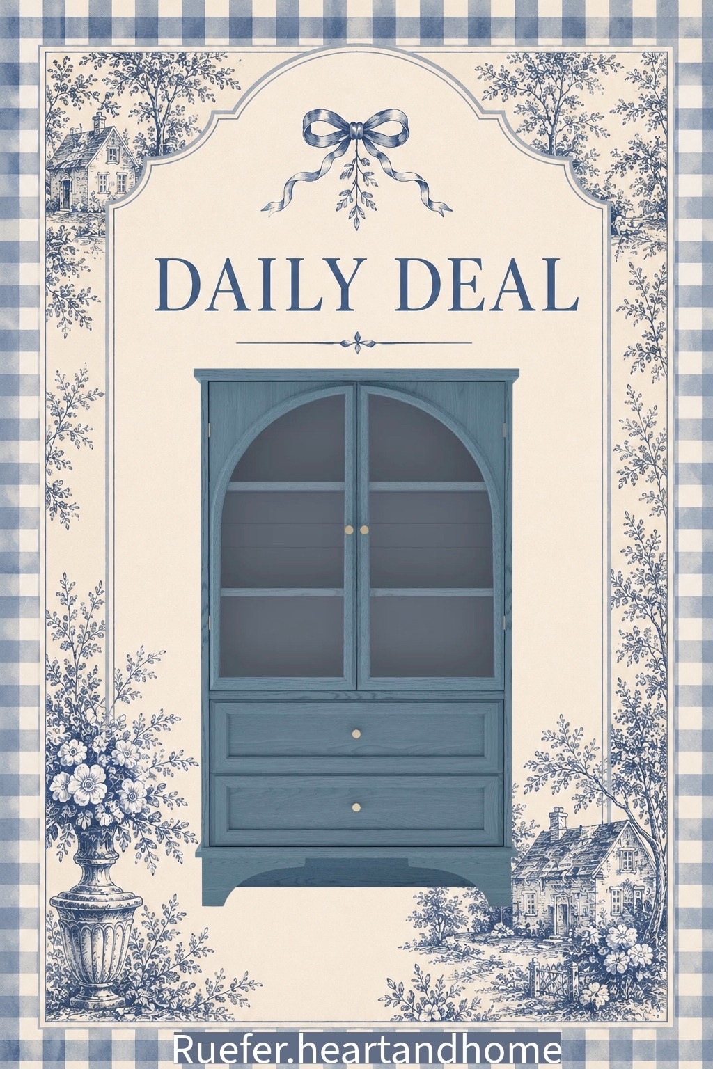 Gorgeous arched glass door cabinet is on sale now!!! Comes in 3 colors and under $300