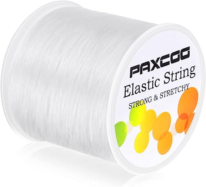 Paxcoo 1mm Elastic Bracelet String Cord Stretch Bead Cord for Jewelry Making and Bracelet Making | Amazon (US)