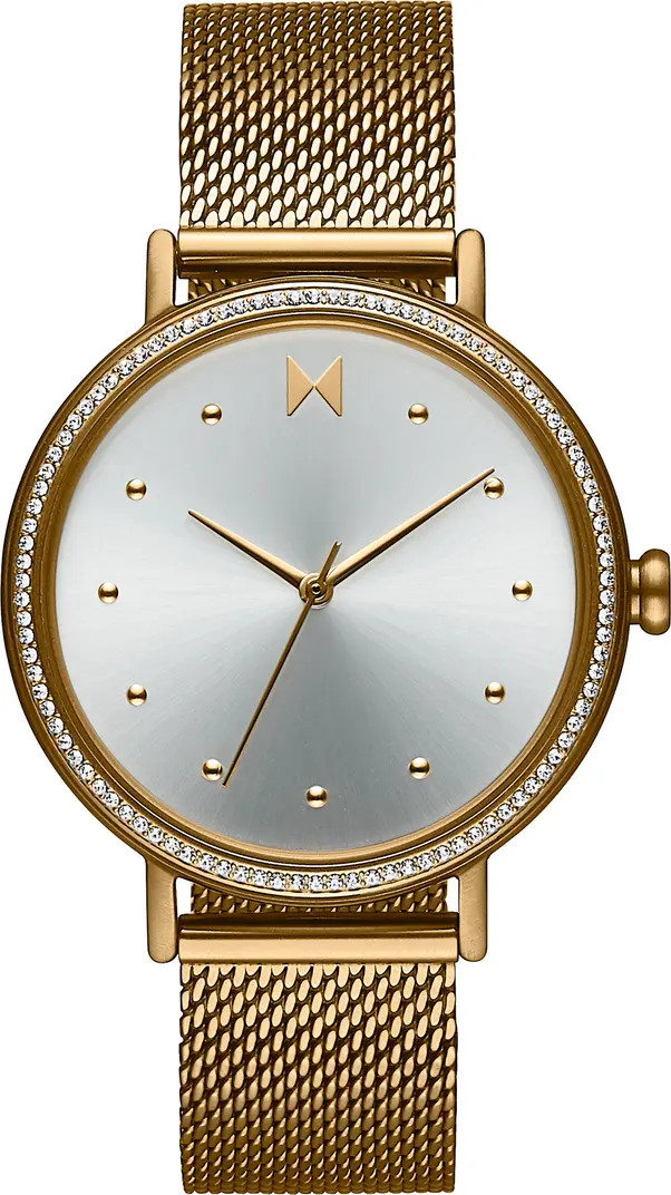 MVMT Crystal Dot Mesh Strap Watch, 36mm | Nordstrom | Nordstrom