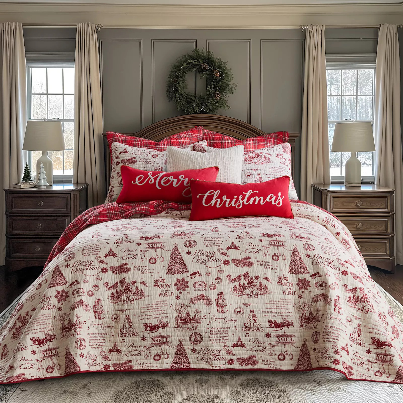 Levtex Home Yuletide Bedspread Set, Red | Kohl's