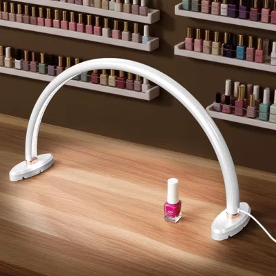 Small Half Moon Light For Nail Desk, 3 Color Temperature 3500K-6500K,180?surround Moon Light Nail Tech,Half Moon Nail Lamp For Manicure Sculpture Hand | Wayfair North America