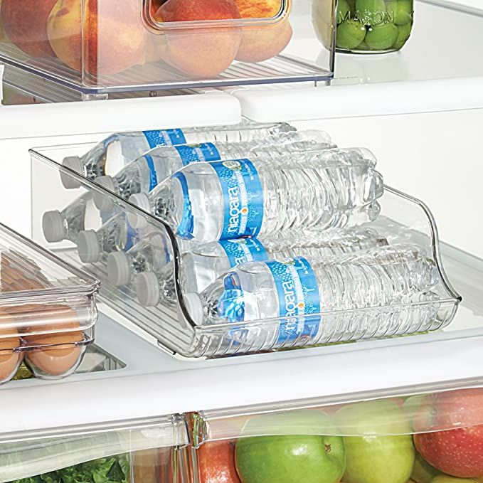 Plastic Refrigerator and Freezer Storage Organizer Bin Water Bottle and Drink Holder for Kitchen,... | Amazon (US)