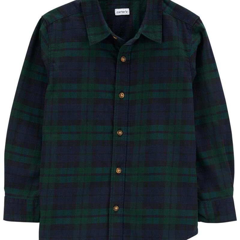 Kid Plaid Button-Front Shirt | Carter's