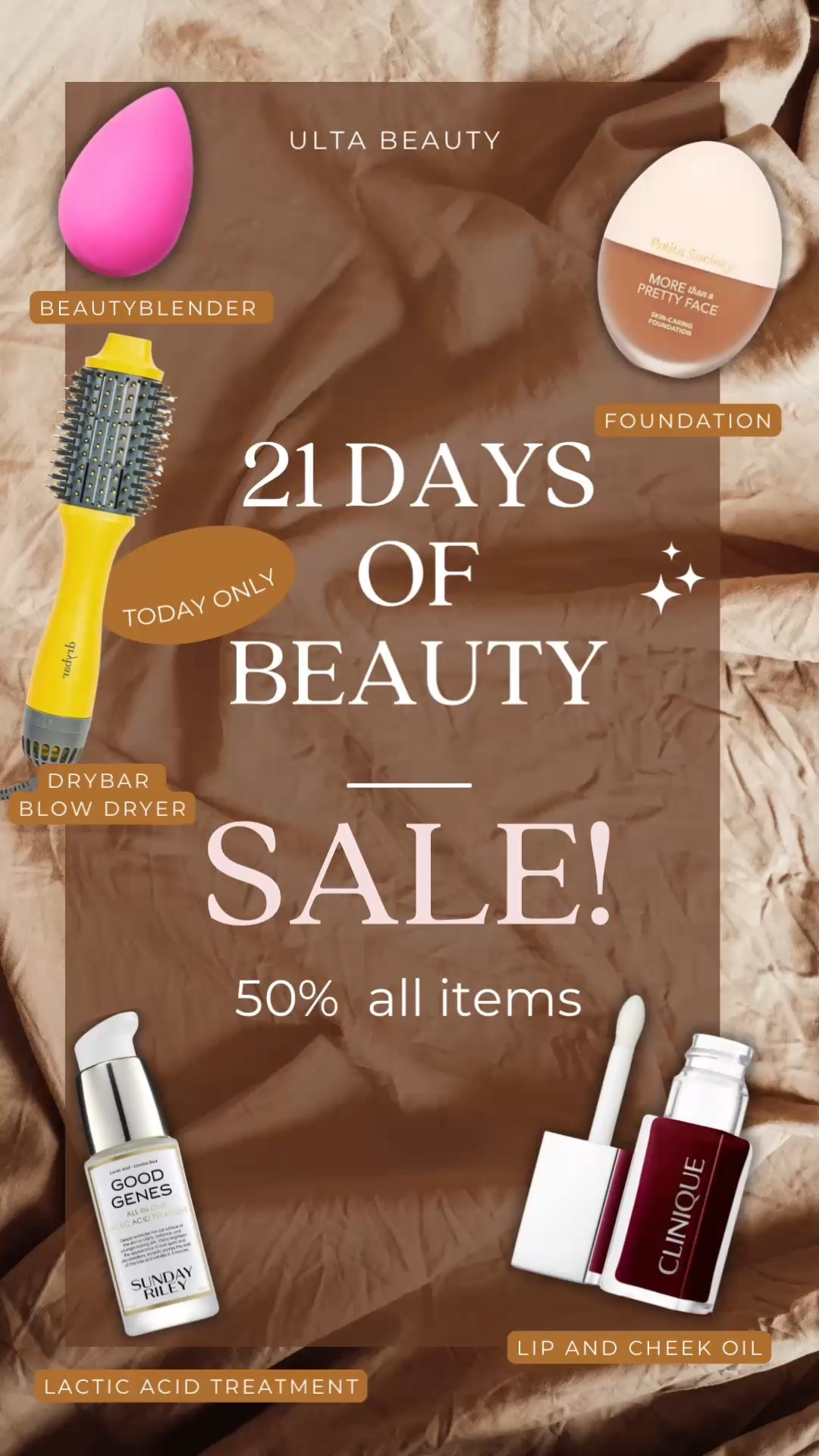 21 days of beauty sale happening at Ulta Beauty. Today only grab these items for 50% off!! I would shop early if I were you so they don’t sell out.



#LTKSaleAlert #LTKFindsUnder50 #LTKBeauty