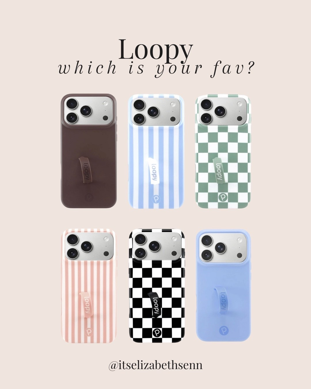 Phone cases, but make them cute AND practical 🌸🩵🦓🤎🥝

Sharing my @Loopy Cases   lineup - from espresso brown to soft stripes to classic checkers. Easy to hold, hard to choose a favorite! 

// iPhone 17 pro // phone case // minimal accessories // everyday style // everyday essentials // loopy phone case // hands free phone case // protective phone case // best phone case for moms // neutral phone case // 

#LTKdayinmylife #LTKootd #LTKmomlife
