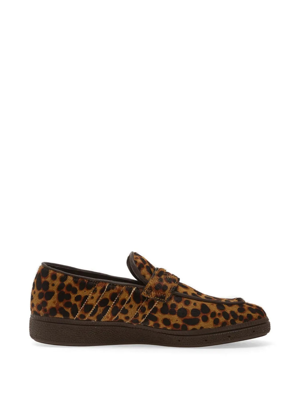 adidas Handball Spezial leopard-print leather loafers - Brown | Farfetch Global
