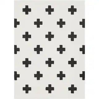 Artistic Weavers Sulaiman Black/White 7 ft. x 10 ft. Area Rug S00151070237 | The Home Depot