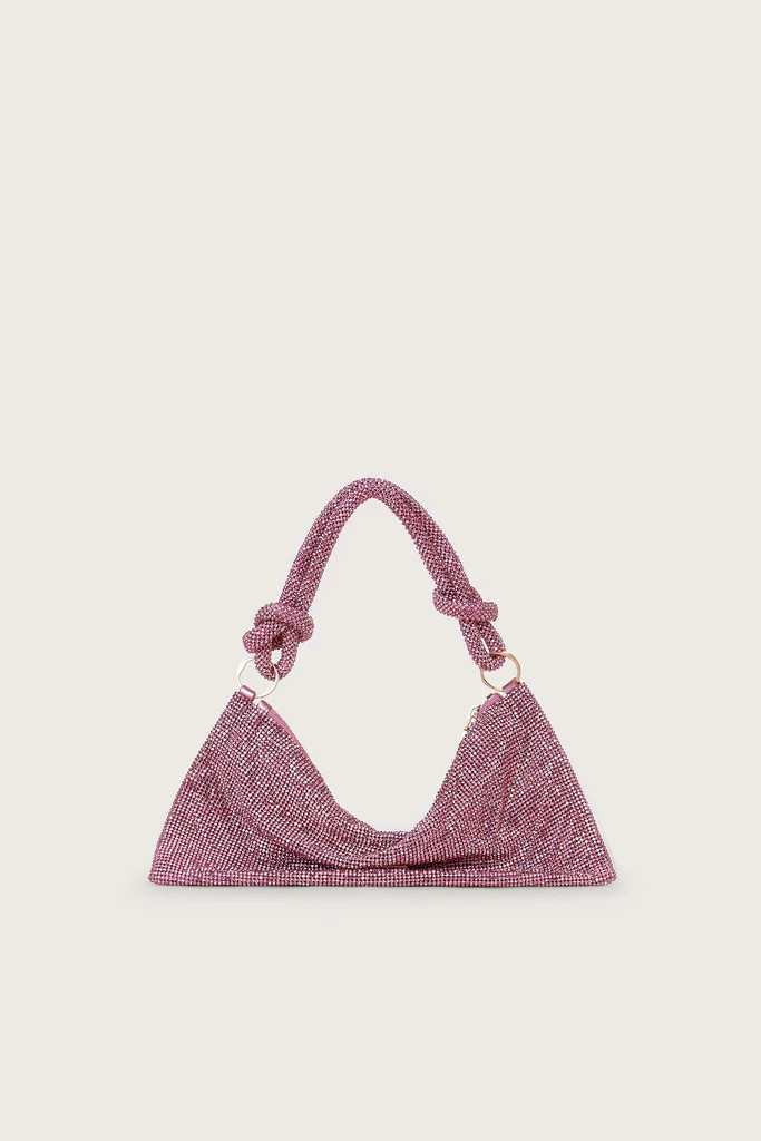 HERA NANO RHINESTONE SHOULDER BAG - SHELL PINK | Cult Gaia - US