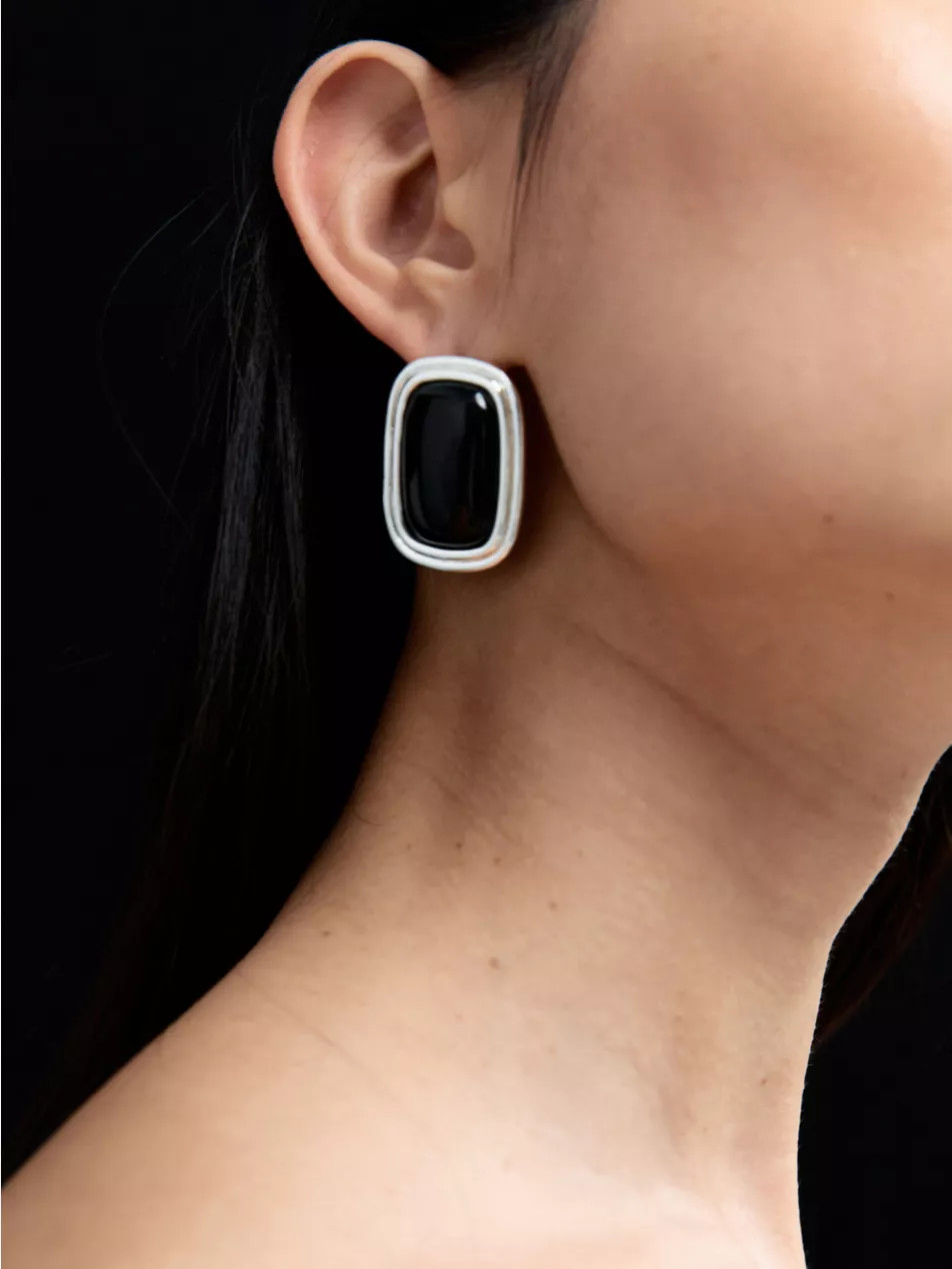 Ribbon Metal Stud Earrings | Selfridges