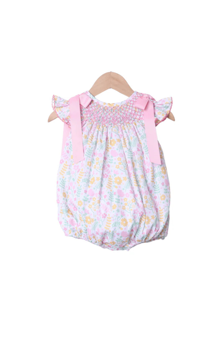 Smocked Heirloom Sweet Floral Bubble | The Smocked Flamingo