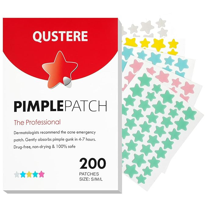 Pimple Patches for Face, Hydrocolloid Acne Patches, Cute Star Zit Covers, Colorful Spot Stickers ... | Amazon (US)