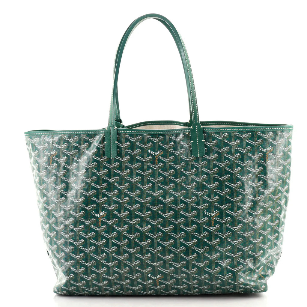 Goyard Saint Louis Tote Coated Canvas PM Green 121292310 | Rebag