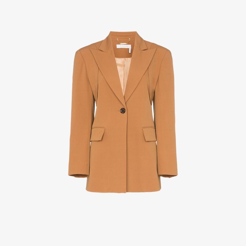 Chloé Single-breasted wool blend blazer | Browns Fashion