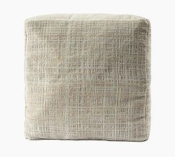 Velvet Square Pouf | Pottery Barn (US)
