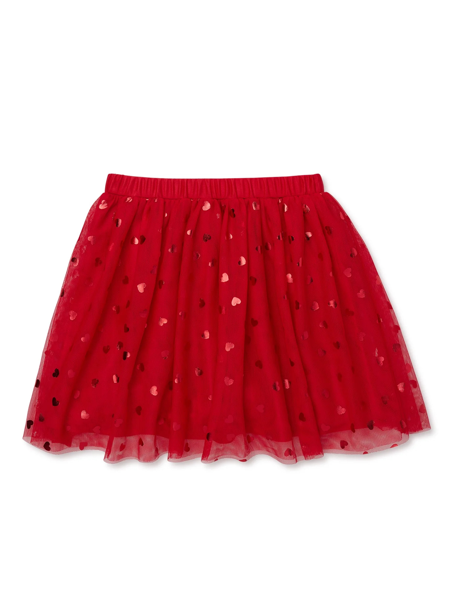 Wonder Nation Girls Valentines Day Mesh Skirt, Sizes 4-18 - Walmart.com | Walmart (US)