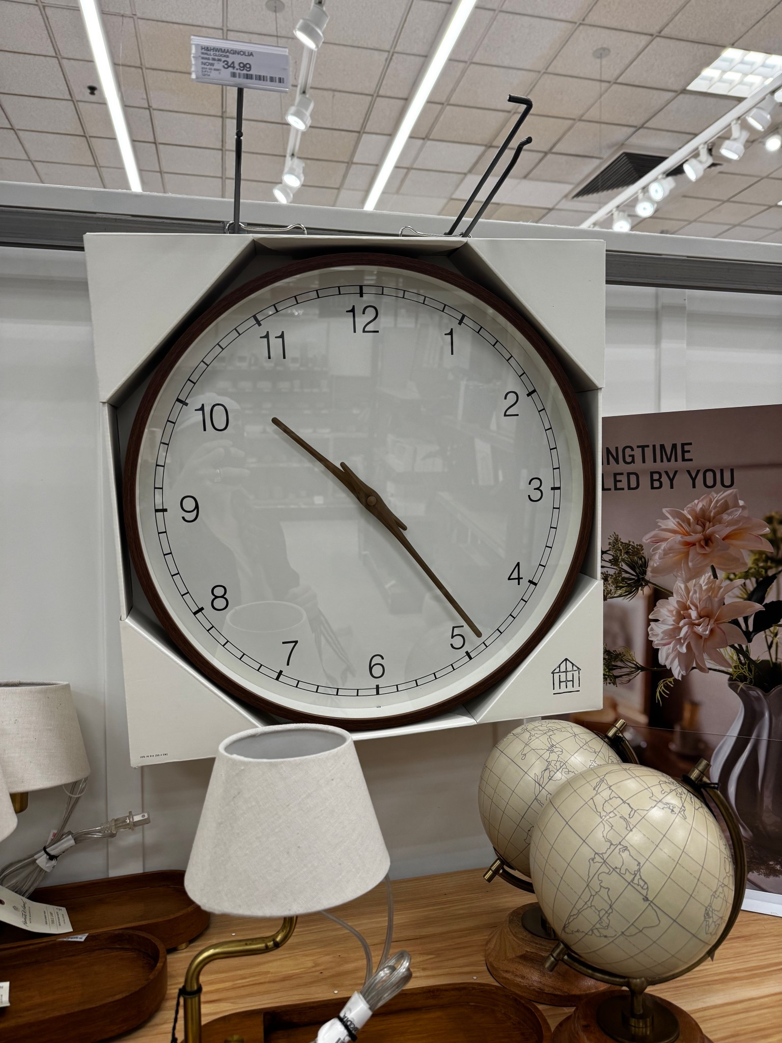 Such a cute wall clock! Simple, timeless while also having a touch of Mid Century Modern 🕰️ 

#LTKSeasonal #LTKFindsUnder50 #LTKHome