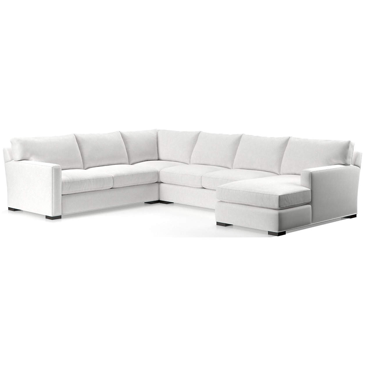 Axis 4-Piece L-Shaped Sectional Sofa with Chaise Lounge + Reviews | Crate & Barrel | Crate & Barrel