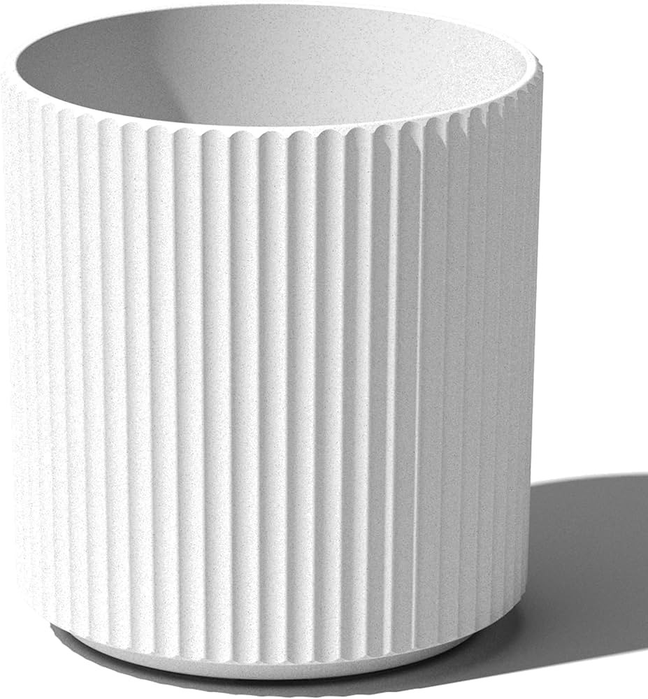 Veradek Demi Series Round Planter for Porch, Patio, Backyard | Durable Plastic-Concrete Material | Modern Décor for Tall Plants, Flowers | Amazon (US)