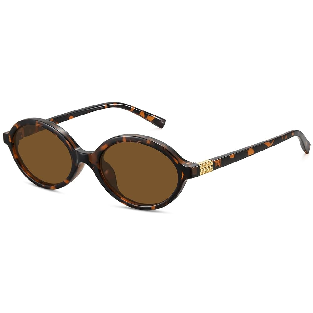 WOWSUN Retro Oval Sunglasses Womens Trendy Sun Glasses Sunnies UV400 Protection | Amazon (US)