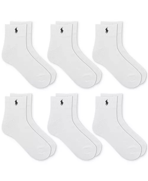 Men's 6-Pk. Performance Sport Quarter Socks | Macy's