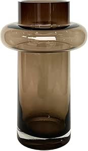 Dinyeo Vintage Large Round Brown Glass Vase for Flower Farmhouse Centerpieces Decor | Amazon (US)