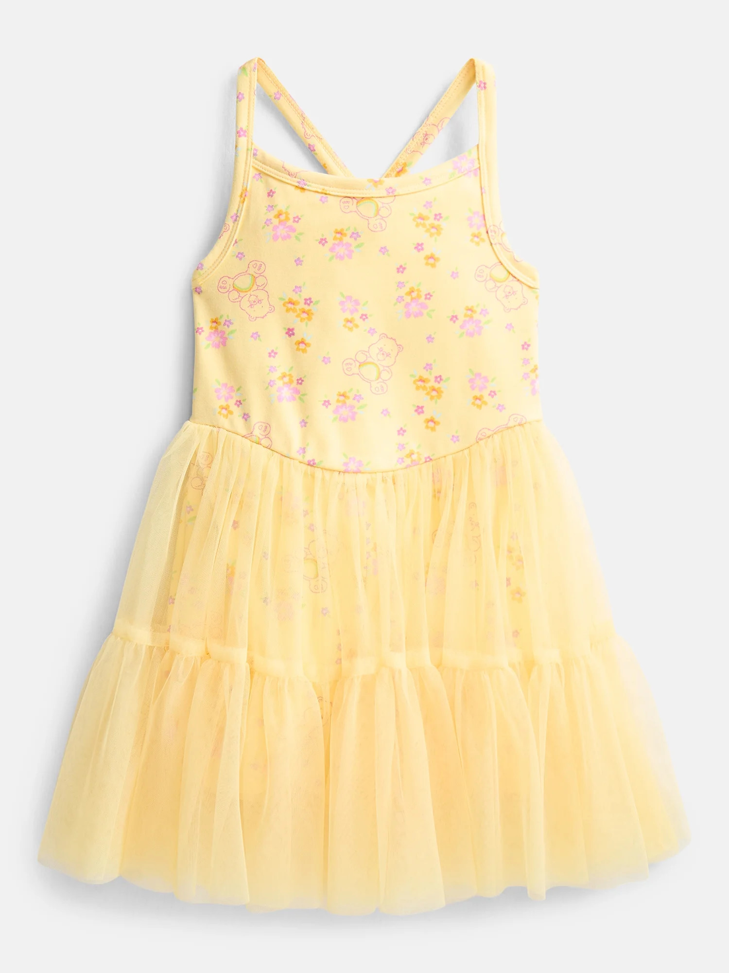 Care Bears Toddler Girls' Sleeveless Romper with Tulle Skirt, Sizes 12M-5T | Walmart (US)