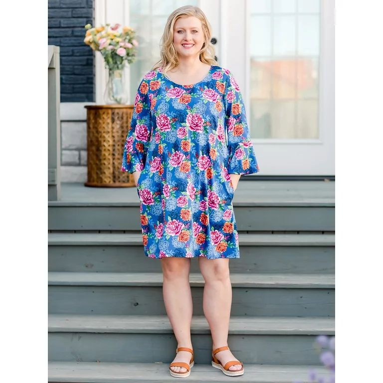 The Pioneer Woman Mommy & Me Ruffle Knit Dress, Womens | Walmart (US)