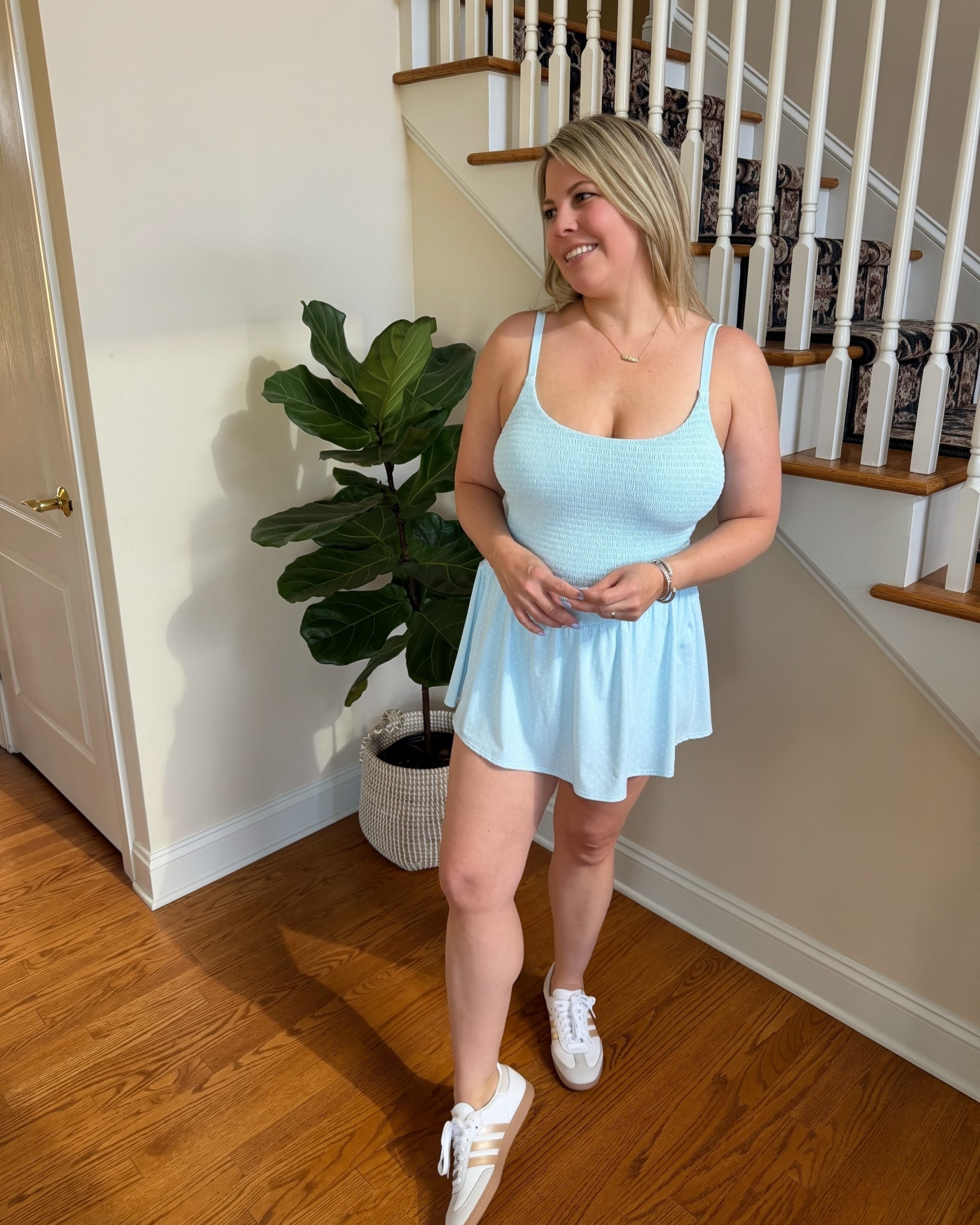 The cutest activewear dress with built in shorts, adjustable straps, and hidden pockets. Perfect for mom life. 

#LTKOver40 #LTKootd #LTKActive