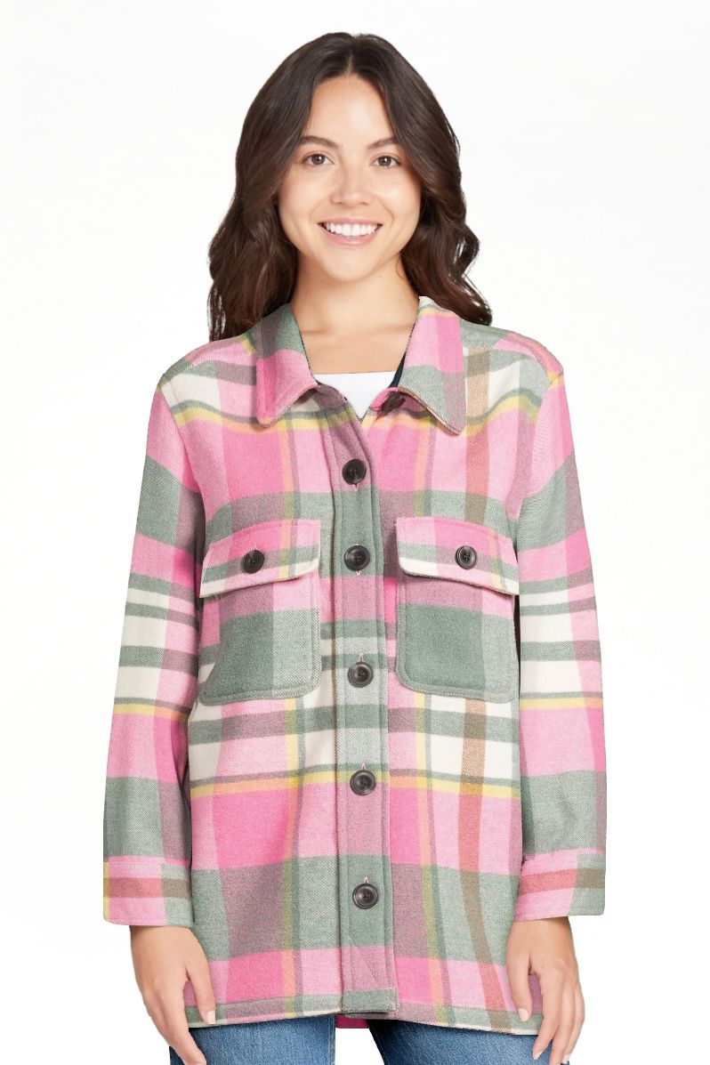 Free Assembly Women's Wool Blend Shirt Jacket - Walmart.com | Walmart (US)