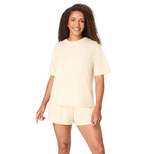 Hanes Women's Pajamas Set, Comfywear Pajamas for Women Set, Originals SupertSoft Loungewear, T-Shirt & Sleep Shorts | Amazon (US)