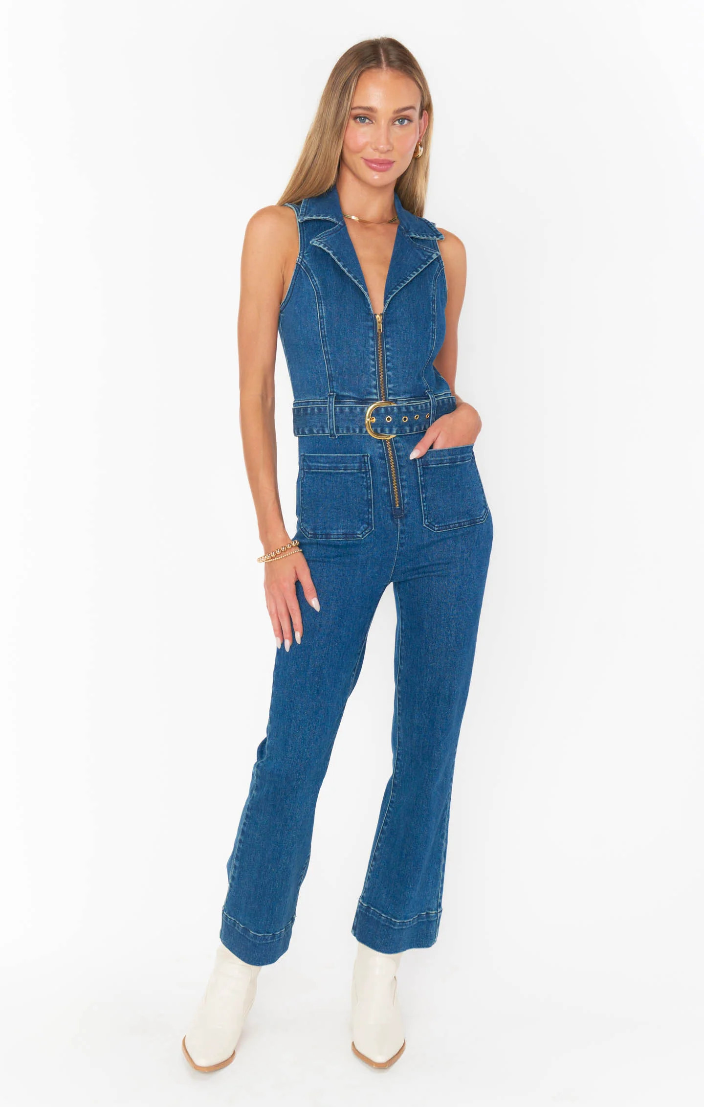 Jacksonville Cropped Jumpsuit ~ Lunar Blue | Show Me Your Mumu