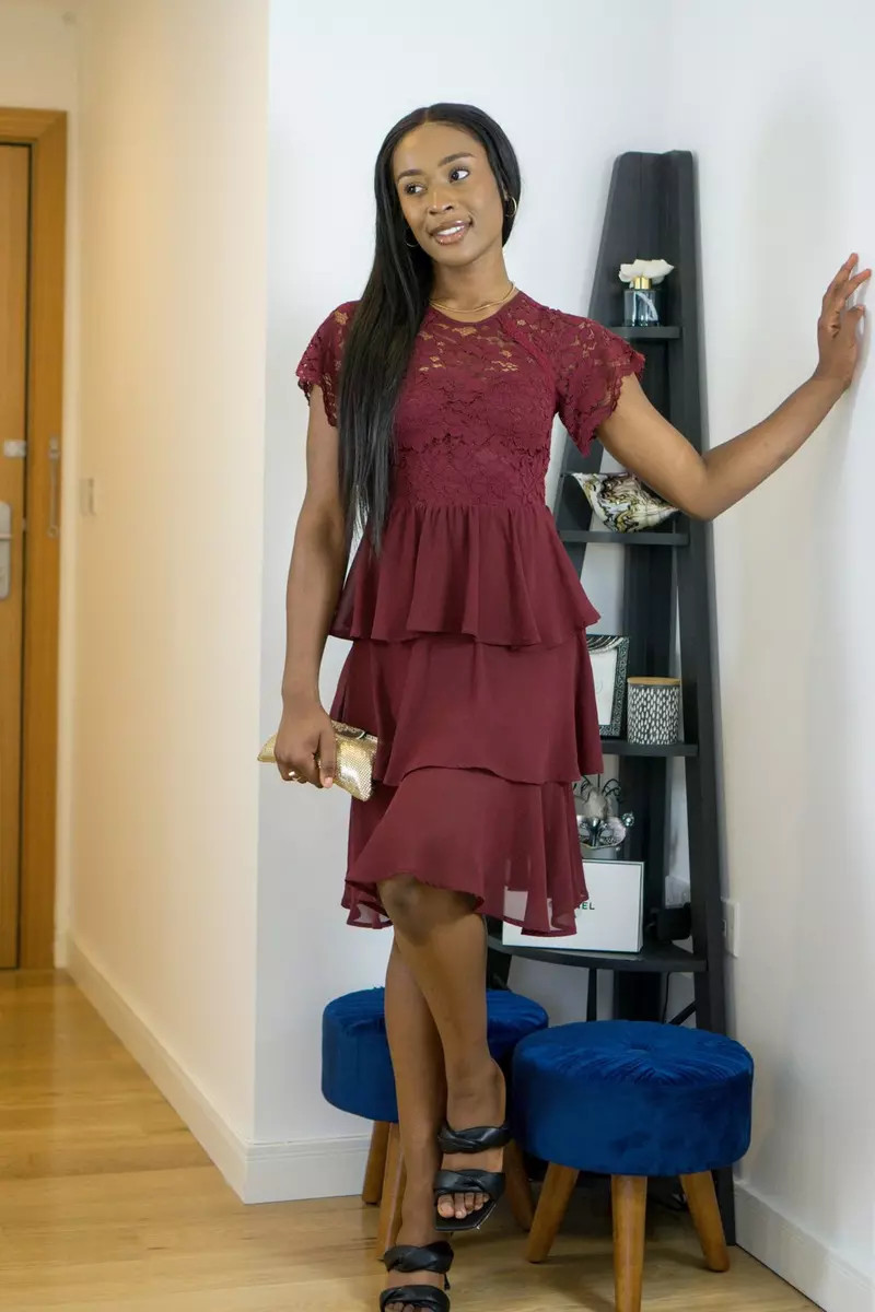 Tiered Lace Dress | Debenhams UK