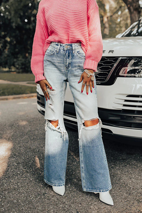 The Spell High Waist Distressed Flare | Impressions Online Boutique