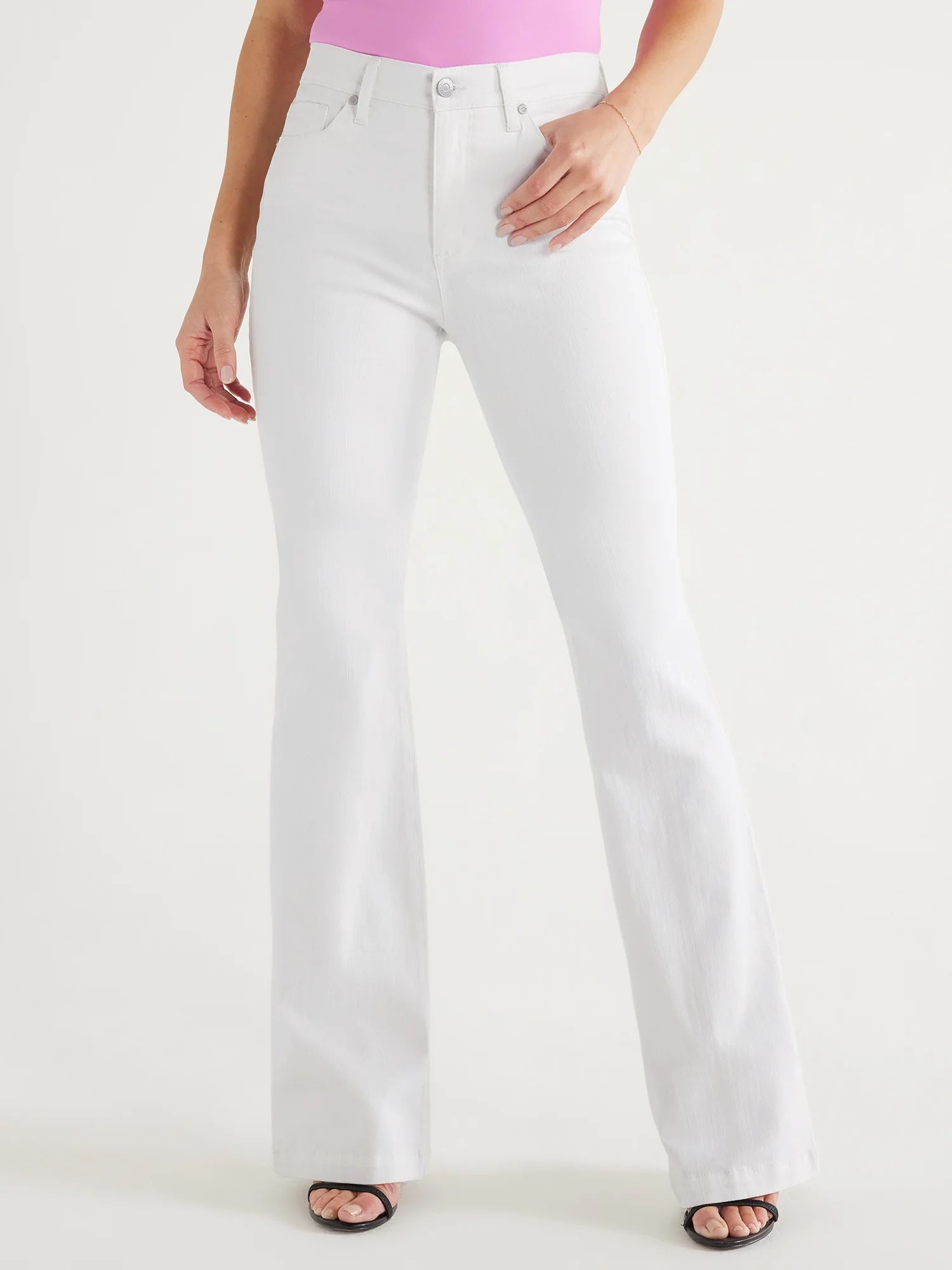 Sofia Jeans Women's Melisa Flare High Rise 5 Pocket Jeans, 33.5" Inseam, Sizes 0-20 | Walmart (US)