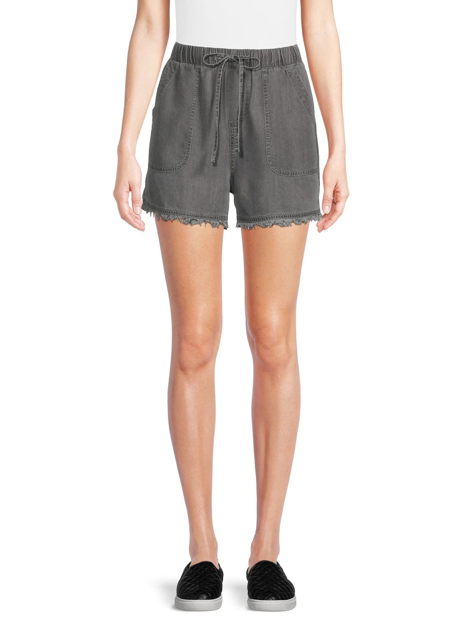 Time and Tru Women's Drawstring Waist Soft Shorts | Walmart (US)
