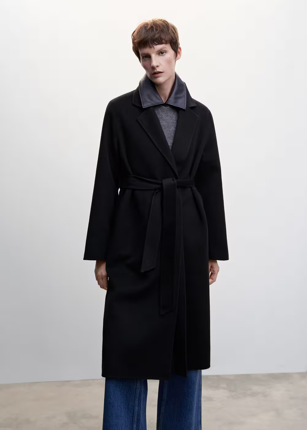 Belt handmade coat -  Women | Mango USA | MANGO (US)