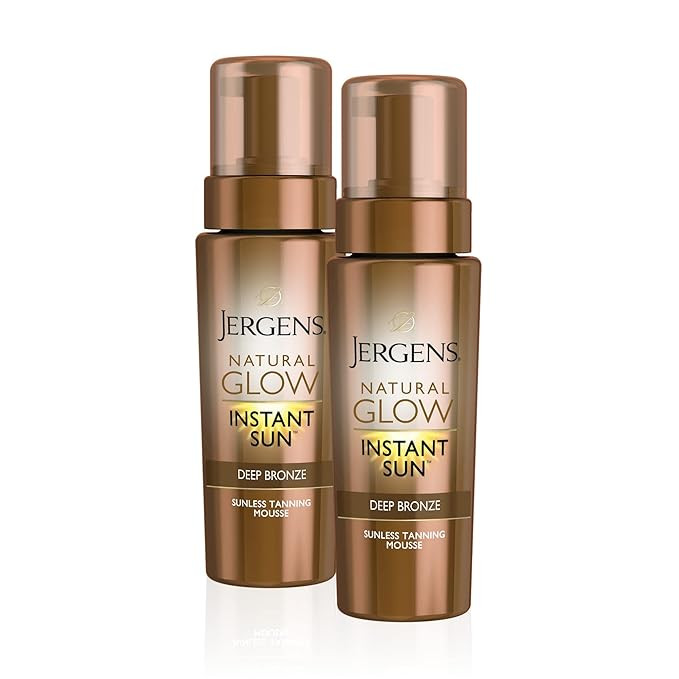 Jergens Natural Glow Instant Sun Body Mousse, Self Tanner for Deep Bronze Tan, Sunless Tanning Bo... | Amazon (US)