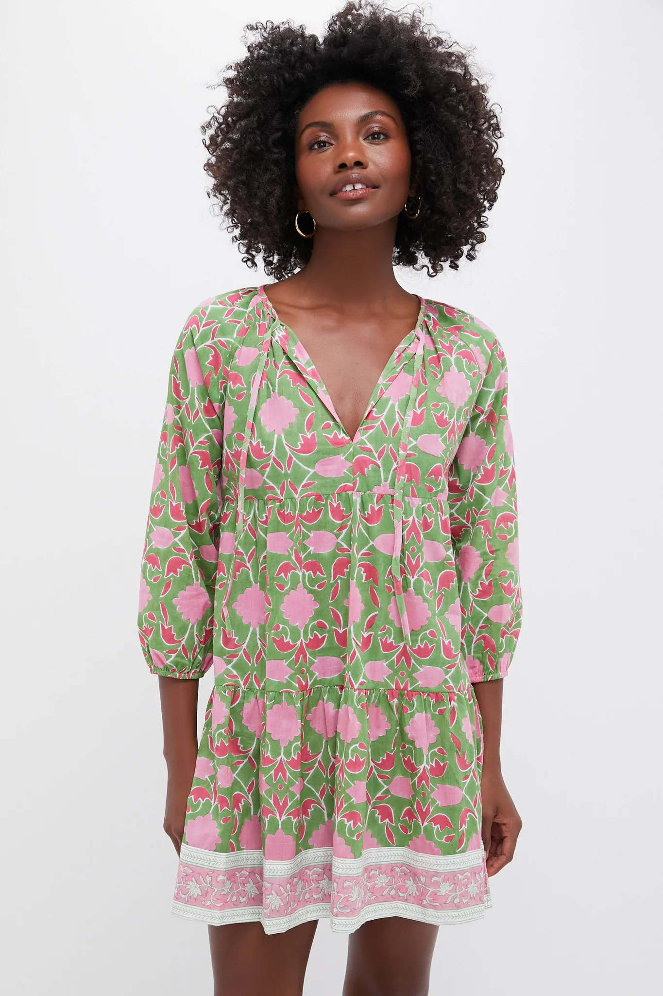 Exclusive Celery Lisbon Print Priya Dress | Tuckernuck (US)