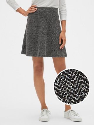 Fit and Flare Tweed Skirt | Gap Factory