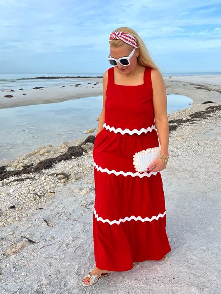 Red beach resort outfit 

Two piece skirt set size medium
Clutch
Headband
Sunglasses 
Sandals

#LTKItBag #LTKShoeCrush #LTKU #LTKFindsUnder100 #LTKSwim #LTKSaleAlert #LTKActive #LTKOver40 #LTKGiftGuide #LTKMidsize #LTKStyleTip #LTKTravel #LTKFestival #LTKSeasonal