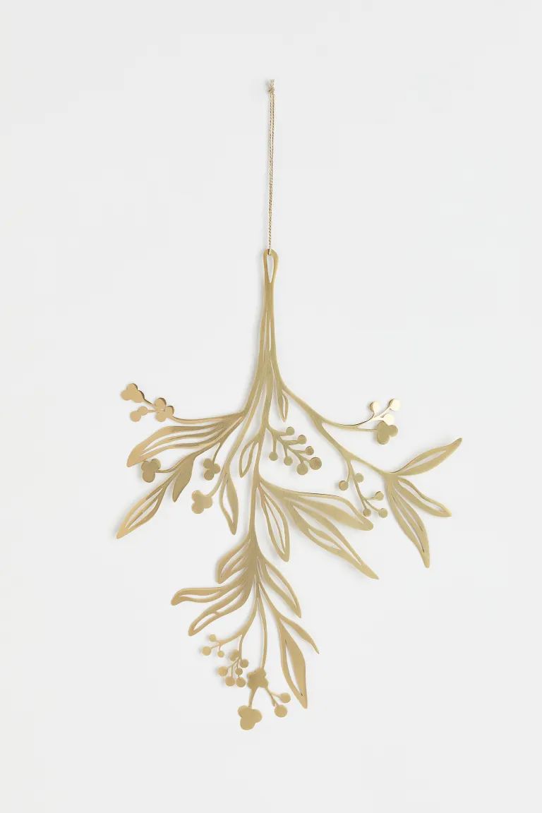 Metal Mistletoe Ornament - Gold-colored - Home All | H&M US | H&M (US + CA)