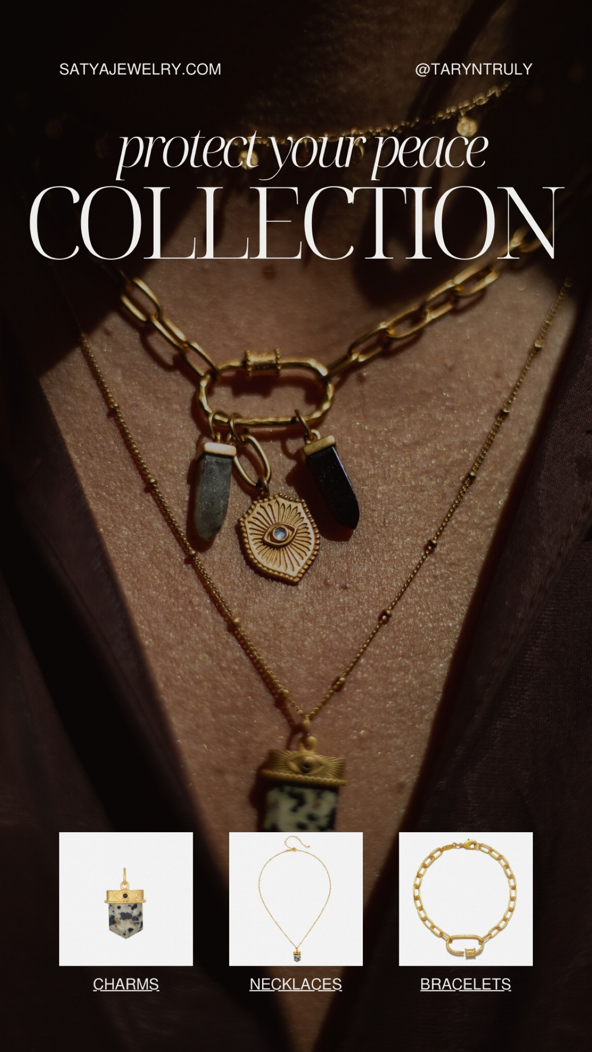 It’s finally here!!!! “Protect Your Peace” my new jewelry collection with Satya is LIVE! CODE: Taryn15 to save 15% 

#LTKStyleTip #LTKMidsize