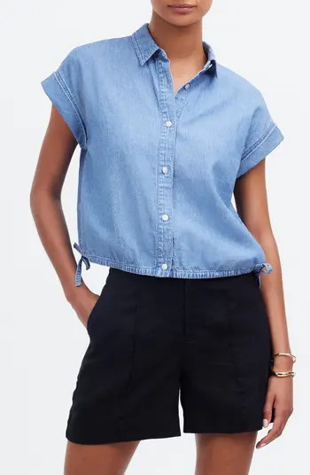 Madewell Denim Side Tie Shirt | Nordstrom | Nordstrom