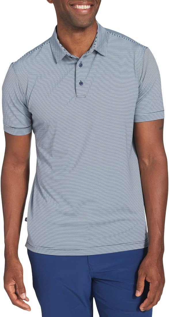Mizzen + Main Men's Performance Short Sleeve Polo, Trim Fit - Quick Dry, UPF 50+, Four-Way Stretch - | Amazon (US)