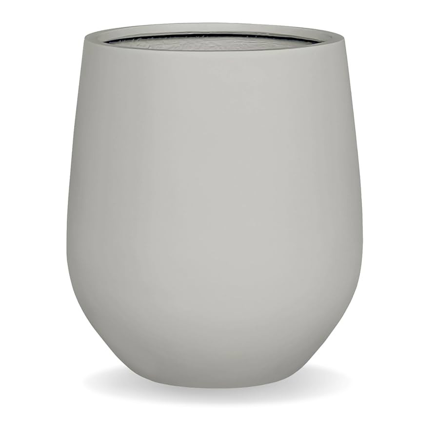 21" H x 19" D Corso Fiberstone Round Tapered Planter with Drainage Hole, Smooth Finishes, Weather... | Amazon (US)