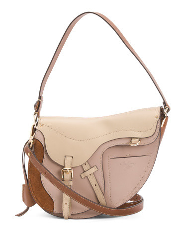 Made In Italy Leather Saddle Bag | TJ Maxx