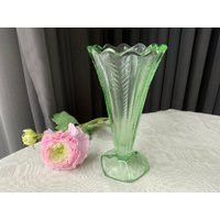 Green Glass Vase, Flower Vase Home Decor, Green From The 60S | Etsy (US)